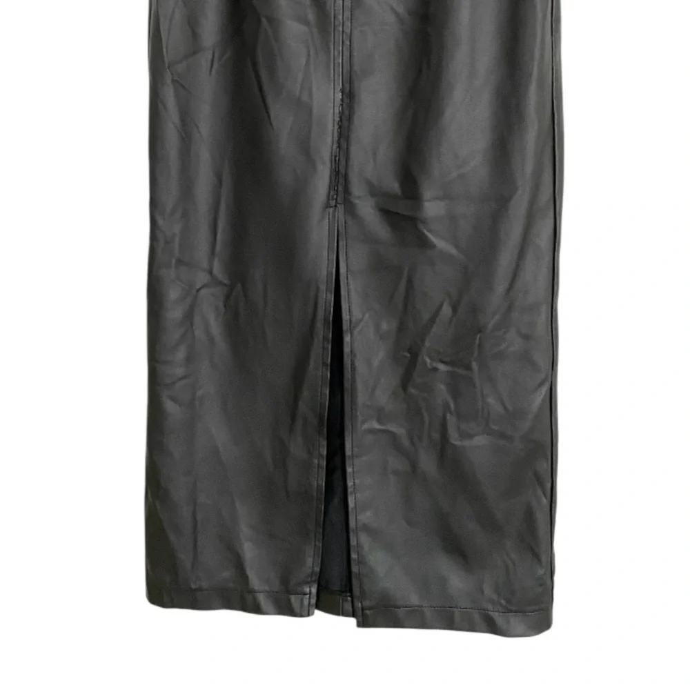 Ashley Park Faux Leather Midi Skirt Size 2 Small